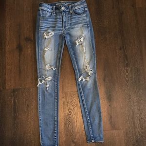 Distressed American Eagle Skinny Jeans